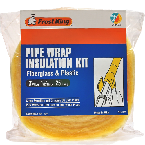 L Fiberglass Insulate hot & cold pipe Wrap-On 6" Pipe Gaurd Insulation 35 ft 