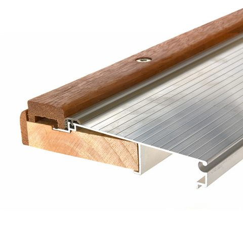 aluminum thresholds door threshold sill adjustable replacement grade pro weather frost king interlocking oak bottoms into