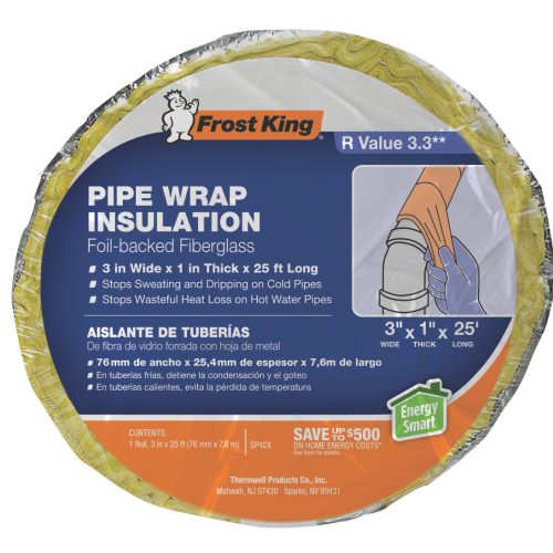 Frost King F18xad Fiberglass Pipe Cover for 4 Pipes