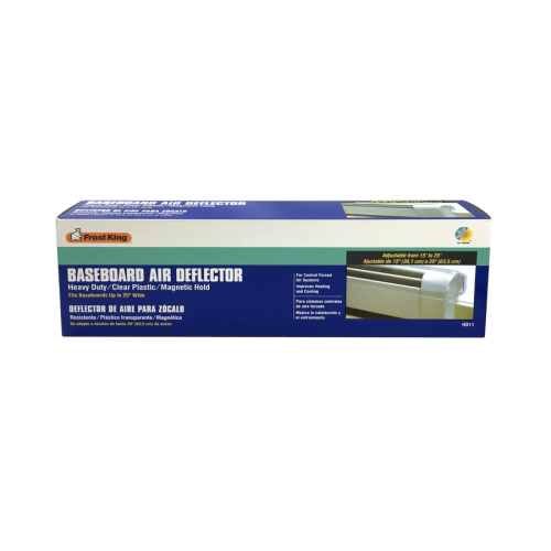 Expands from 15" to 25" Frost King Baseboard Air Deflector 