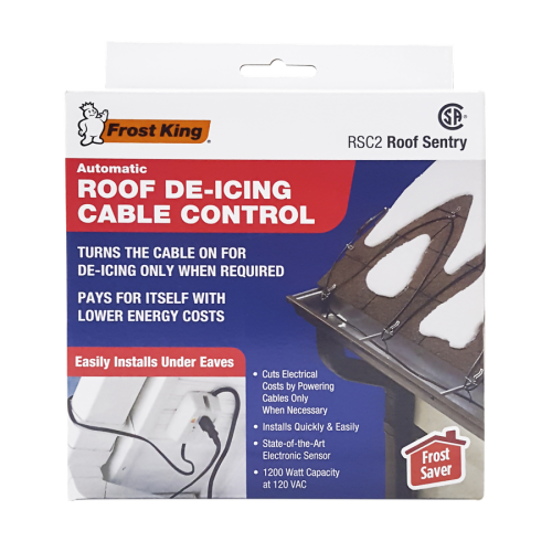 Heat Roof Gutter Snow De-icing Ice Melter Cable Tape Kit & Thermostat 20-200 Ft 